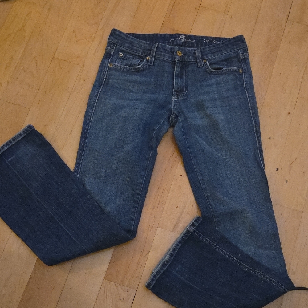 7 For All Mankind Indigo Women's Wide Leg Jeans